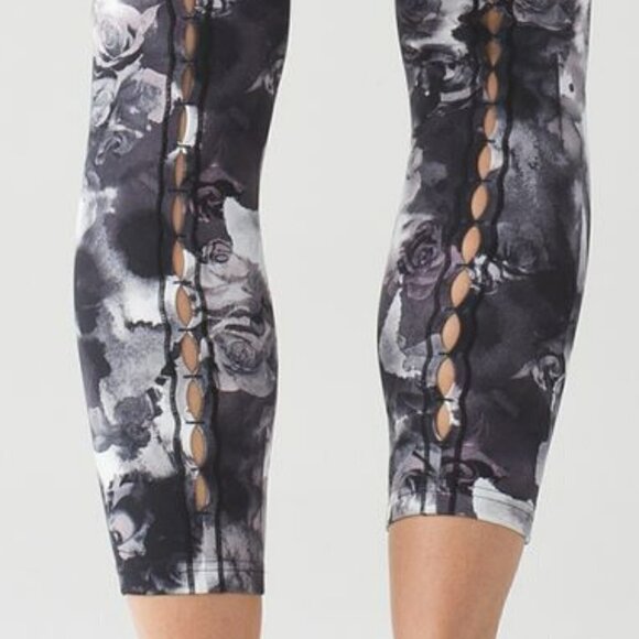 Lululemon | High Times Pant (Peek) Leggings Obscurred Black Dusty Mauve Size 8 - Picture 15 of 15